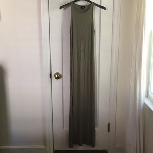 Olive green maxi dress
